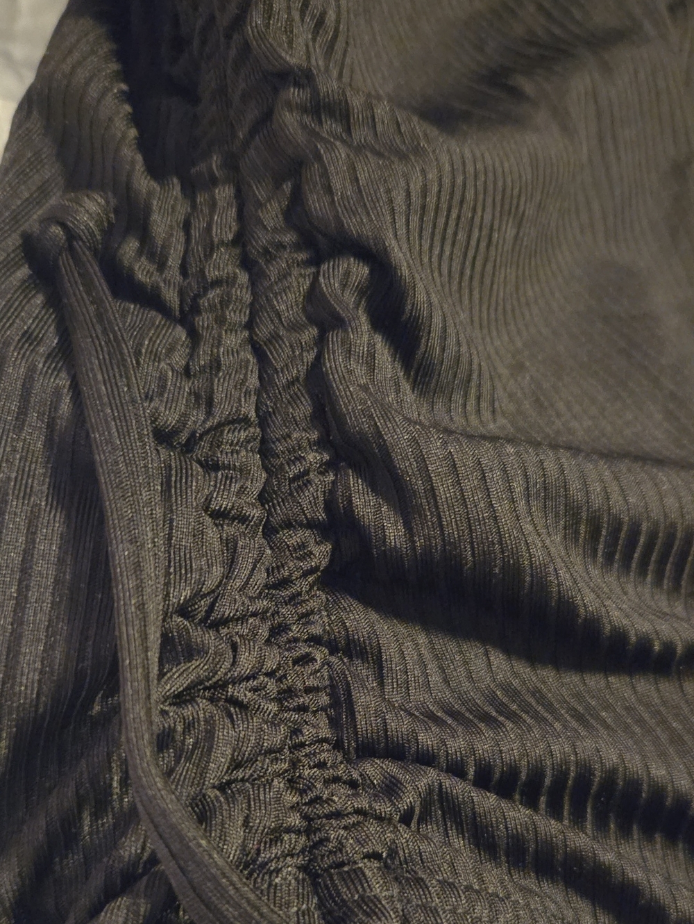 Women Black Ribbed Swimsuit - Picture 4 of 12